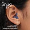 imageAlpine Silence Earplugs for Sleep Focus ampamp Travel  VShape Fit ampamp Soft Oval Tips  4 Sizes XSSML  Comfortable Reusable Hearing Protection  22dB  Midnight BlueMidnight Blue