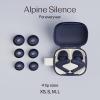 imageAlpine Silence Earplugs for Sleep Focus ampamp Travel  VShape Fit ampamp Soft Oval Tips  4 Sizes XSSML  Comfortable Reusable Hearing Protection  22dB  Midnight BlueMidnight Blue