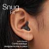 imageAlpine Silence Earplugs for Sleep Focus ampamp Travel  VShape Fit ampamp Soft Oval Tips  4 Sizes XSSML  Comfortable Reusable Hearing Protection  22dB  Midnight BlueBlack