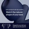 imageAlpine Silence Earplugs for Sleep Focus ampamp Travel  VShape Fit ampamp Soft Oval Tips  4 Sizes XSSML  Comfortable Reusable Hearing Protection  22dB  Midnight BlueMidnight Blue