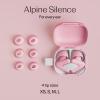 imageAlpine Silence Earplugs for Sleep Focus ampamp Travel  VShape Fit ampamp Soft Oval Tips  4 Sizes XSSML  Comfortable Reusable Hearing Protection  22dB  Midnight BluePink