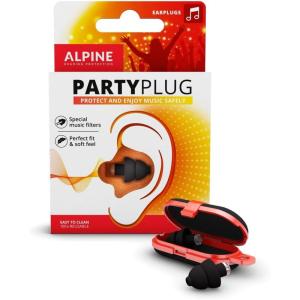 imageAlpine PartyPlug Concert Ear Plugs  Noise Reduction Ear Plugs for Party Concert Festival and Music  Reusable EarplugsBlack