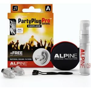 imageAlpine PartyPlug Concert Ear Plugs  Noise Reduction Ear Plugs for Party Concert Festival and Music  Reusable EarplugsPro Transparent