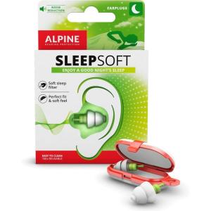 imageAlpine SleepSoft Sleeping Earplugs  Ultra Soft Filter for Side Sleeper  Reduce Noises ampamp Improve Sleep  Reusable Hygienic Hypoallergenic Hearing Protection for Adults with Long Lasting ComfortNew