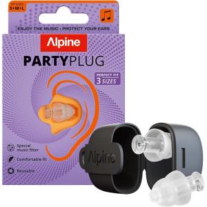 imageAlpine PartyPlug Pro Concert Ear Plugs High Fidelity Professional Musician Earplugs with 21dB Noise Reduction Hearing Protection for Music Festivals Raves ampamp Live Events Incl 3 Tip Sizes BlackTransparent Multisize