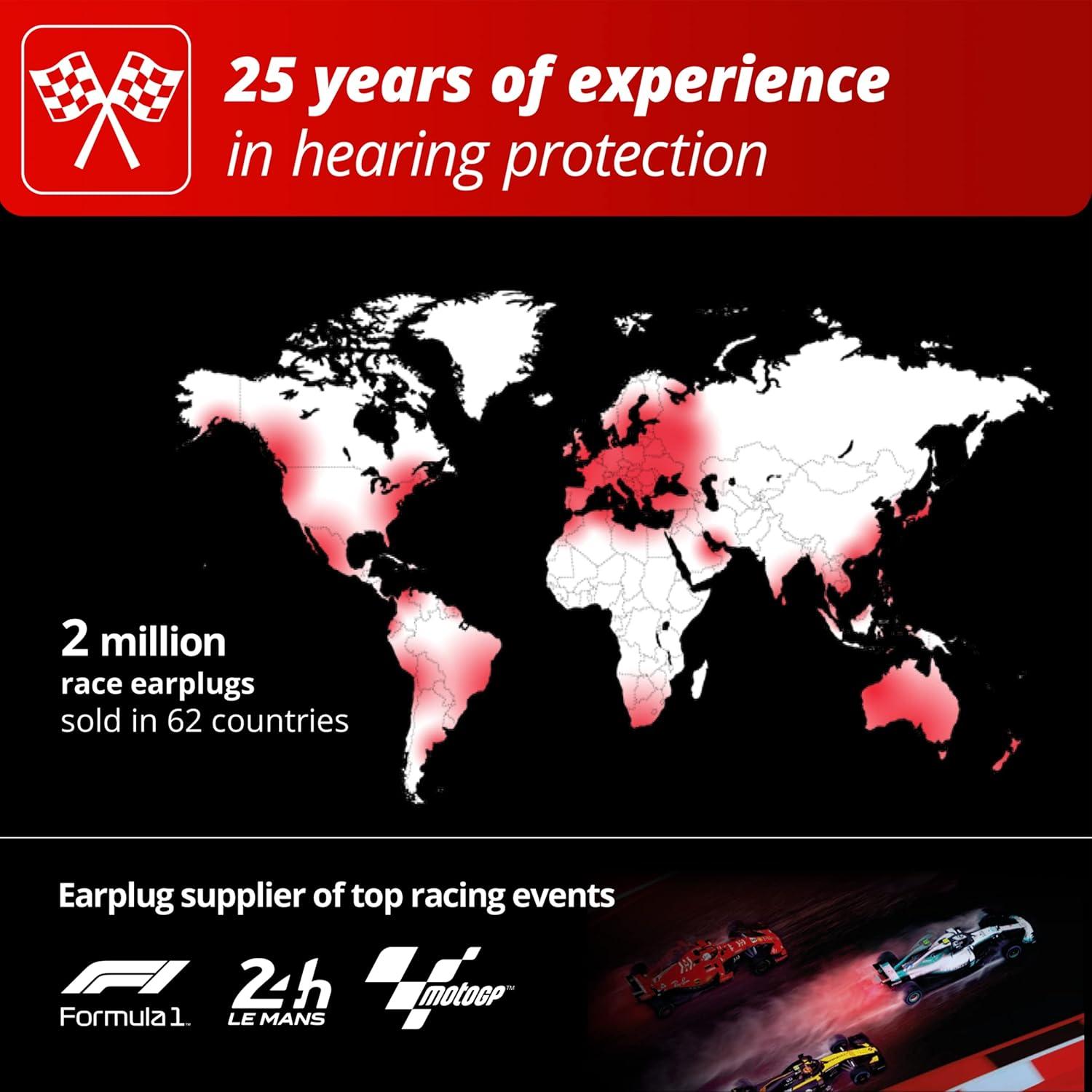 imageAlpine Formula 1 Earplugs  Reusable Hearing Protection for Race Events and Loud environments  Noise Reduction of 22dB  Ultra Soft Comfort Filter Hearing Protection  Official F1 Product