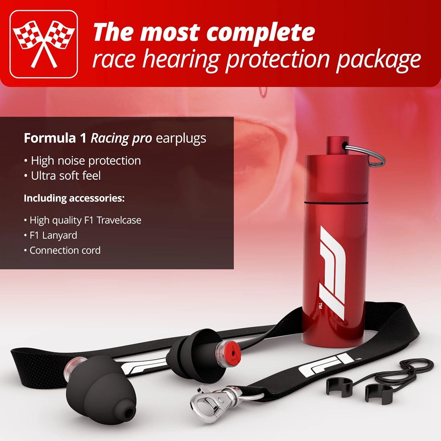 imageAlpine Formula 1 Earplugs  Reusable Hearing Protection for Race Events and Loud environments  Noise Reduction of 22dB  Ultra Soft Comfort Filter Hearing Protection  Official F1 Product